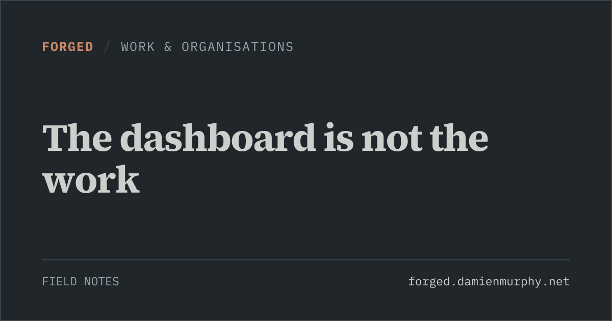 Open Graph artwork for The dashboard is not the work