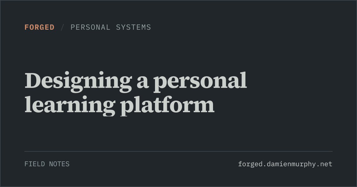 Open Graph artwork for Designing a personal learning platform